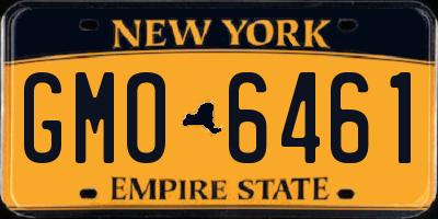 NY license plate GMO6461