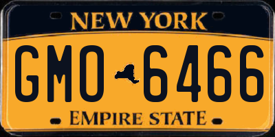 NY license plate GMO6466