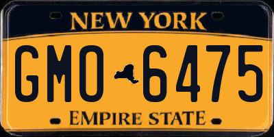 NY license plate GMO6475