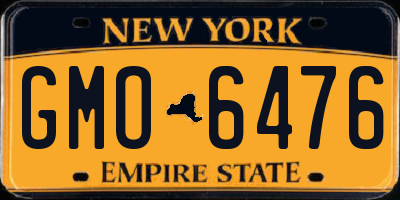 NY license plate GMO6476