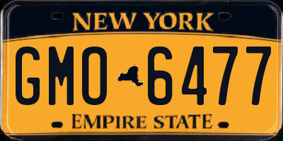 NY license plate GMO6477