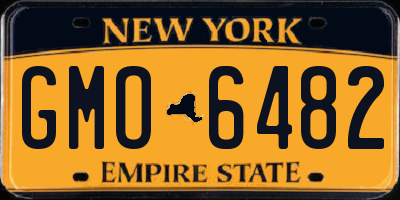 NY license plate GMO6482