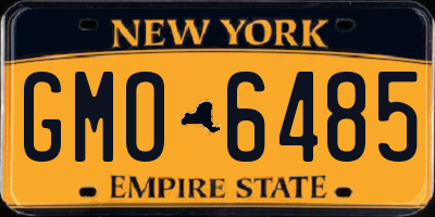 NY license plate GMO6485
