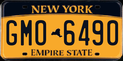 NY license plate GMO6490