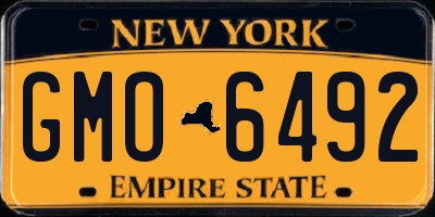 NY license plate GMO6492