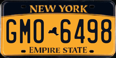 NY license plate GMO6498