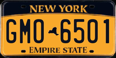 NY license plate GMO6501
