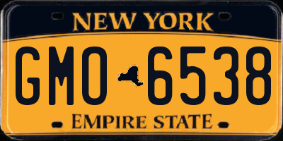 NY license plate GMO6538