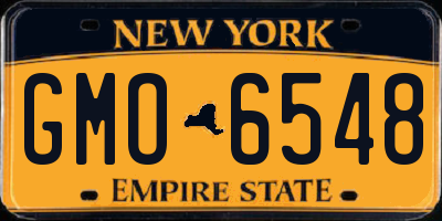 NY license plate GMO6548