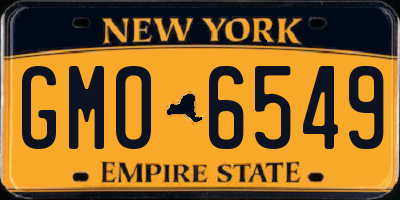 NY license plate GMO6549