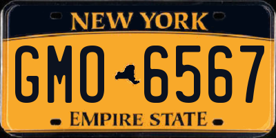 NY license plate GMO6567