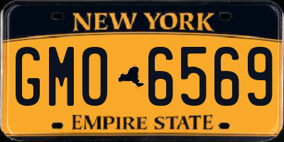 NY license plate GMO6569