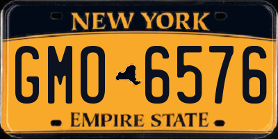 NY license plate GMO6576