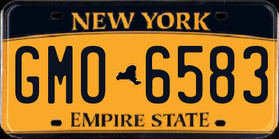 NY license plate GMO6583