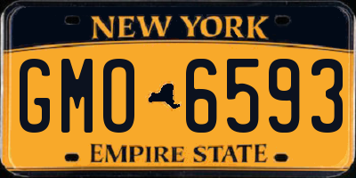 NY license plate GMO6593