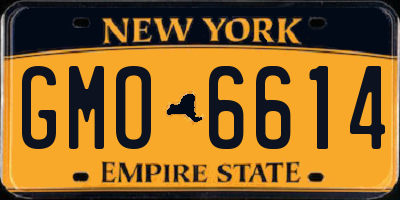 NY license plate GMO6614