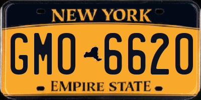 NY license plate GMO6620