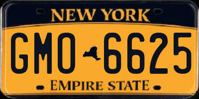 NY license plate GMO6625