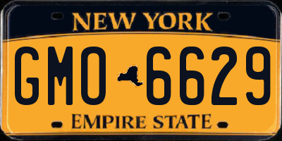 NY license plate GMO6629