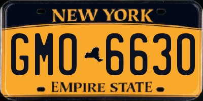 NY license plate GMO6630