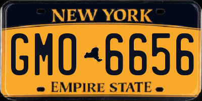 NY license plate GMO6656