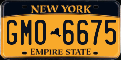 NY license plate GMO6675