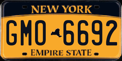 NY license plate GMO6692