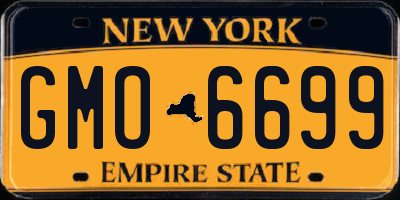 NY license plate GMO6699