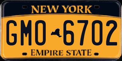 NY license plate GMO6702