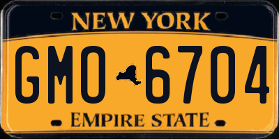 NY license plate GMO6704