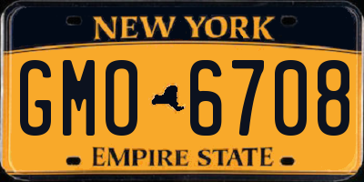 NY license plate GMO6708