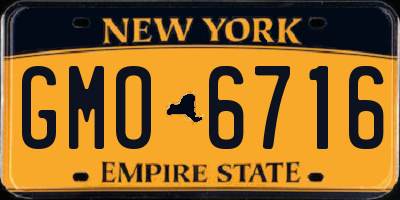 NY license plate GMO6716