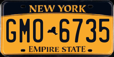 NY license plate GMO6735