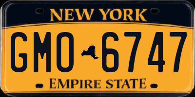 NY license plate GMO6747