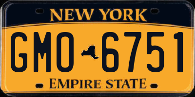 NY license plate GMO6751