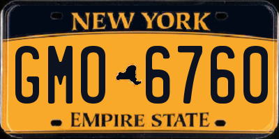 NY license plate GMO6760