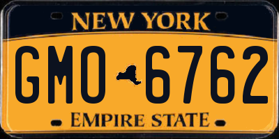 NY license plate GMO6762