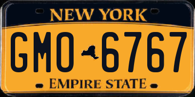 NY license plate GMO6767