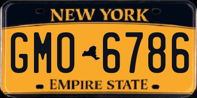 NY license plate GMO6786