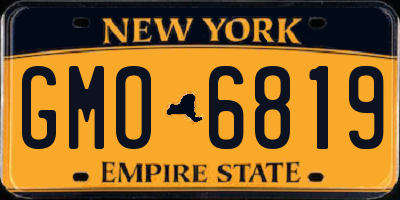 NY license plate GMO6819