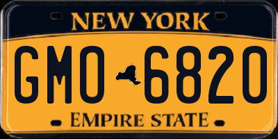 NY license plate GMO6820