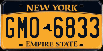 NY license plate GMO6833