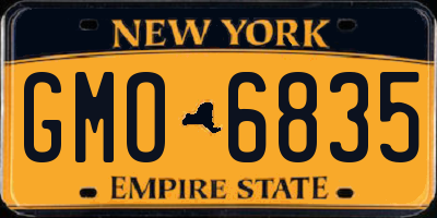 NY license plate GMO6835