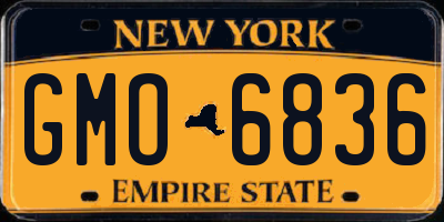 NY license plate GMO6836