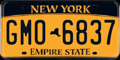 NY license plate GMO6837