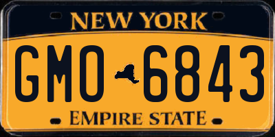 NY license plate GMO6843