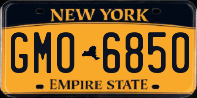 NY license plate GMO6850