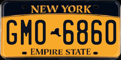 NY license plate GMO6860