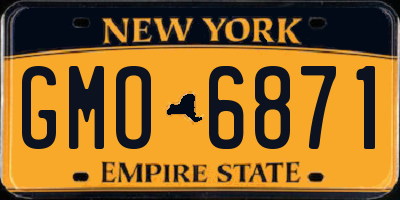 NY license plate GMO6871