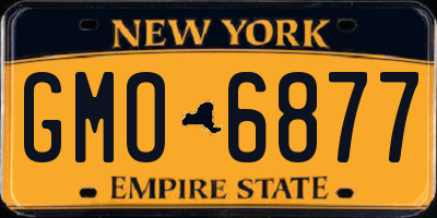 NY license plate GMO6877